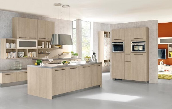 Thiết kế đảo bếp mang lại gian bếp tiện nghi cho nhà 3 tầng diện tích rộng