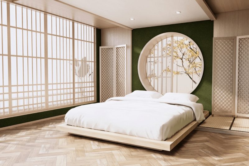 Mẫu phòng ngủ Nhật màu trắng tinh khôi, đẹp từng ngóc ngách 2