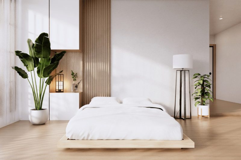 Mẫu phòng ngủ Nhật màu trắng tinh khôi, đẹp từng ngóc ngách 3