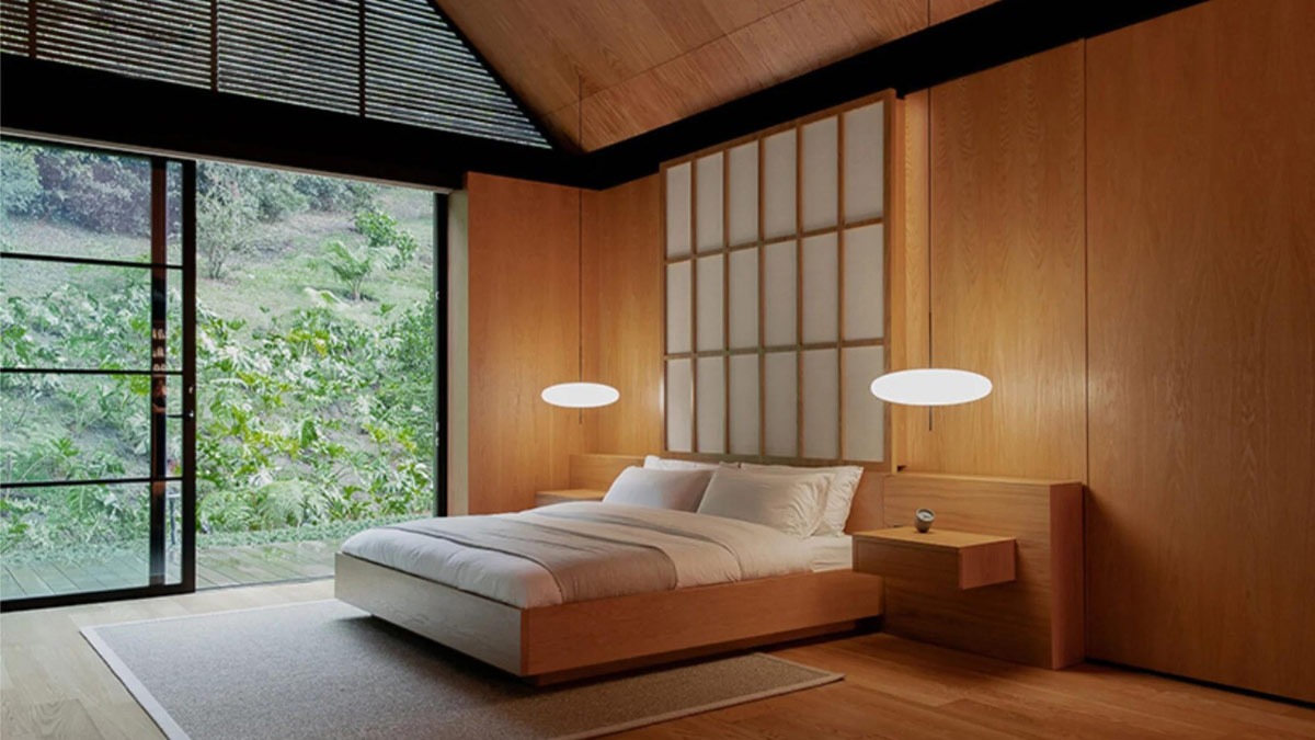 Mẫu phòng ngủ kiểu Nhật màu nâu độc đáo, đẹp mãn nhãn 1